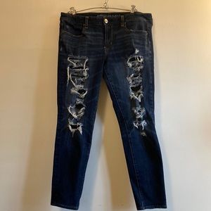AMERICAN EAGLE 360° Super Stretch Jeggings Jeans 12 Short